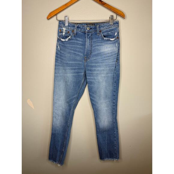 Abercrombie & Fitch Medium Wash Simone High Rise Slim Jeans Size 4/ 27 - Picture 1 of 5